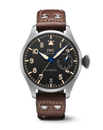 IWC Schaffhausen Big Pilot’s Watch Heritage 46.2  mm Black Dial Titanium Brown    Strap IW501004 - WATCHXNYC
