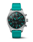 IWC Schaffhausen Pilot’s Watch Chronograph 41 Edition “Mercedes-AMG PETRONAS Formula One™ Team” 41  mm Black Dial Titanium  Green Rubber Strap IW388108 - WATCHXNYC