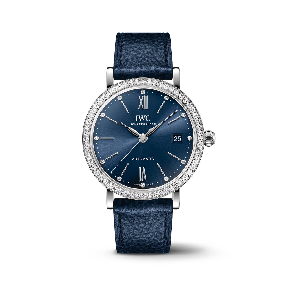 IWC Schaffhausen Portofino Automatic 37 mm Blue Dial Stainless Steel Blue   Strap IW658602 - WATCHXNYC