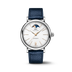 IWC Schaffhausen Portofino Automatic Moon Phase 37.1 mm Silver Dial Stainless Steel Blue Strap IW459601