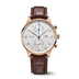 IWC Schaffhausen Portugieser Chronograph 41 mm Silver Dial 18k 5N Gold Dark Brown Leather Strap IW371611