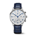 IWC Schaffhausen Portugieser Chronograph 41 mm Silver Dial Stainless Steel Blue Leather Strap IW371605