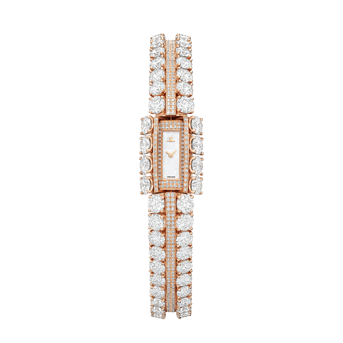 Jaeger-LeCoultre Calibre 101 Secrets 29.07 x 12.22 mm White Dial with Diamonds 18k Pink Gold Bracelet Q2872201 - WATCHXNYC