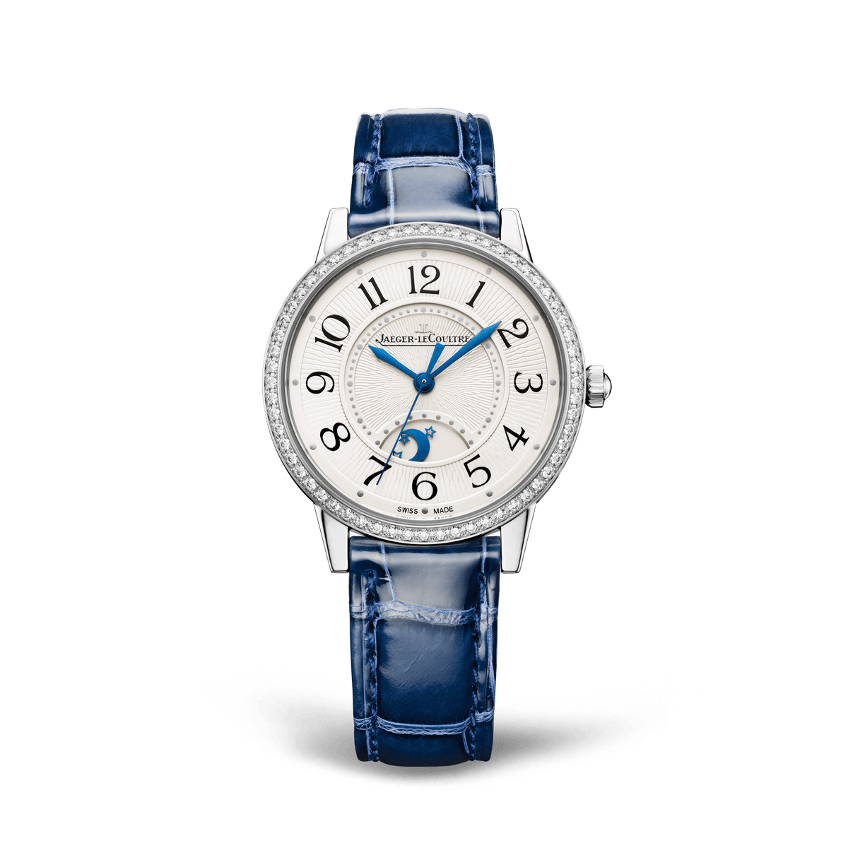 Jaeger-LeCoultre Rendez-Vous Classic Night & Day 34 mm Silvered Grey Dial Stainless Steel   Leather Strap Q3448430 - WATCHXNYC