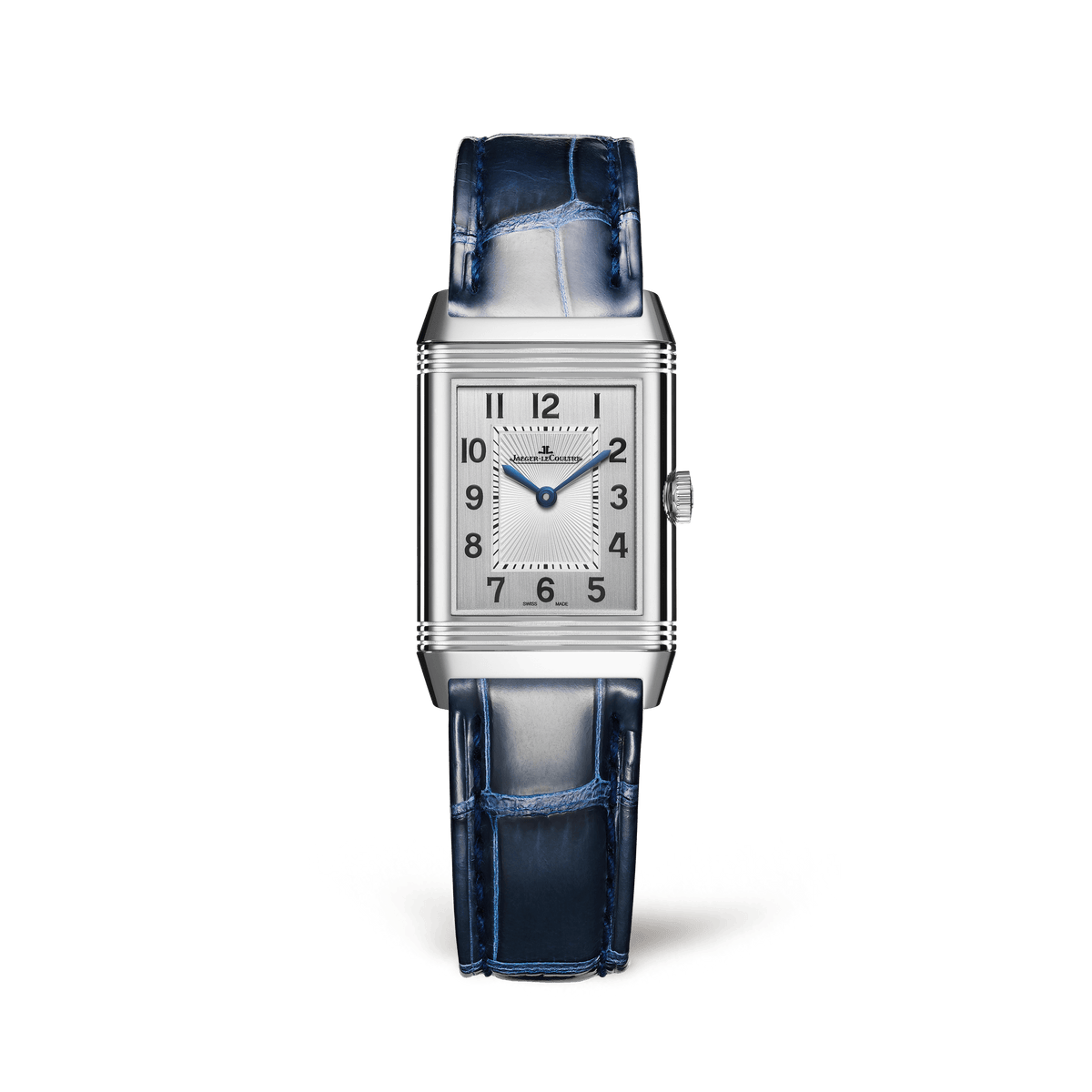 Jaeger-LeCoultre Reverso Classic Duetto 34.2 x 21 mm Silvered Grey Dial Stainless Steel   Leather Strap Q2668432 - WATCHXNYC