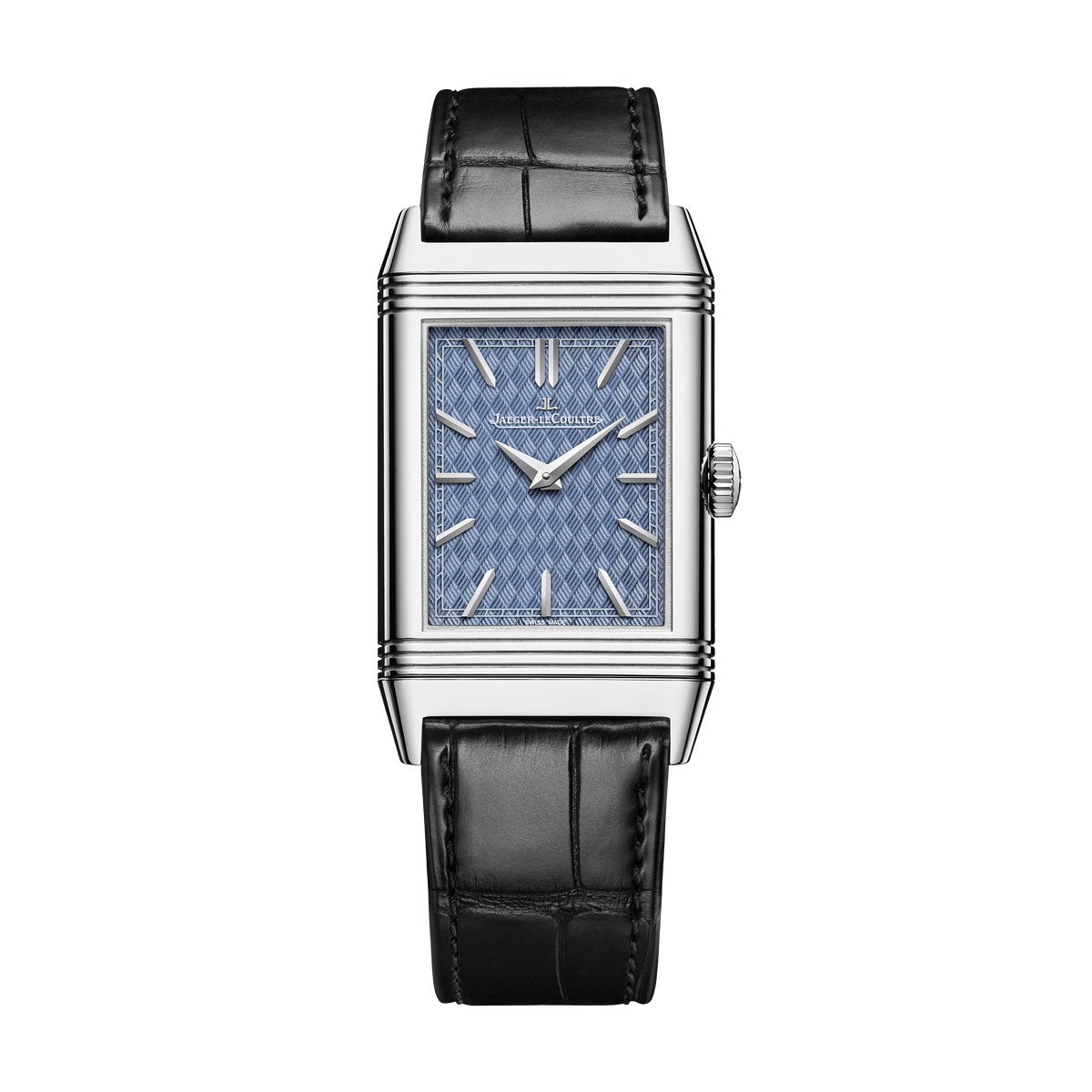 Jaeger-LeCoultre Reverso Tribute Enamel Monet “The Doge’s Palace” 45.6 x 27.4 mm Blue Dial White Gold   Leather Strap Q39334M6 - WATCHXNYC