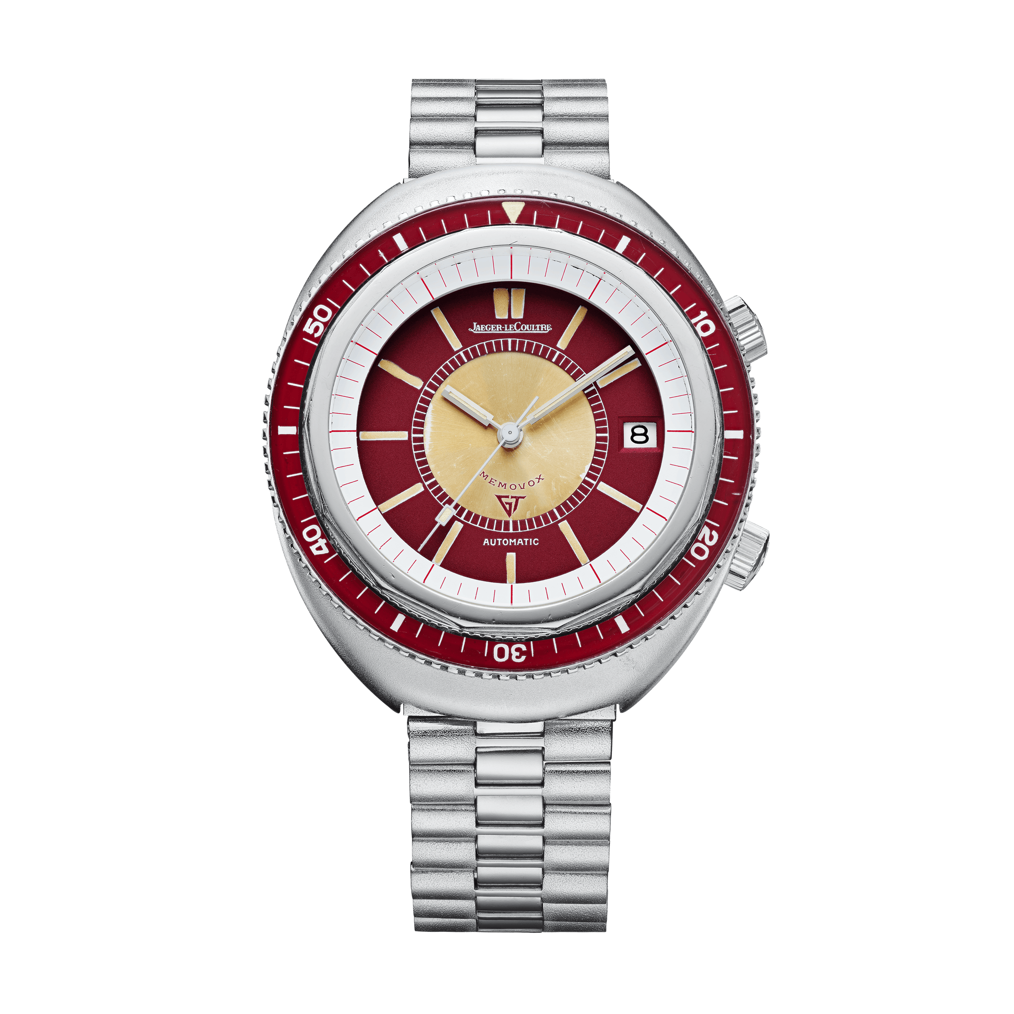 Jaeger-LeCoultre THE COLLECTIBLES Memovox Polaris II 50 x 43 mm Red Dial Stainless Steel Bracelet QVE87003 - WATCHXNYC