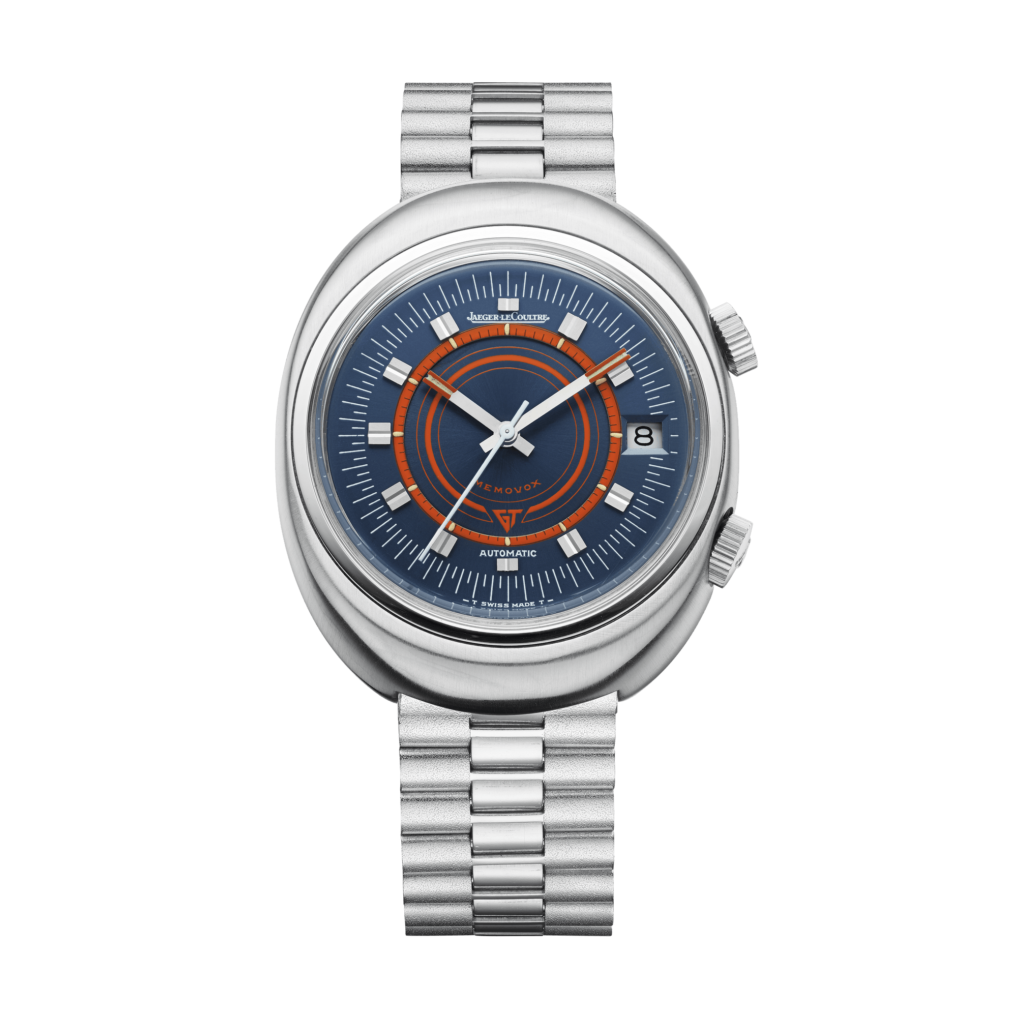 Jaeger-LeCoultre THE COLLECTIBLES Memovox Speed Beat GT 39 x 46.60 mm Blue Dial Stainless Steel Bracelet QVE873GT - WATCHXNYC