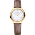 Omega De Ville Prestige 27.5 mm White Dial with Diamonds 18k Yellow Gold Strap 434.53.28.60.55.002