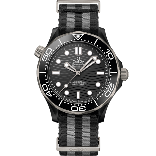 Omega Seamaster Diver 300M 43.5 mm Black Dial Black ceramic Strap 210.92.44.20.01.002 - WATCHXNYC