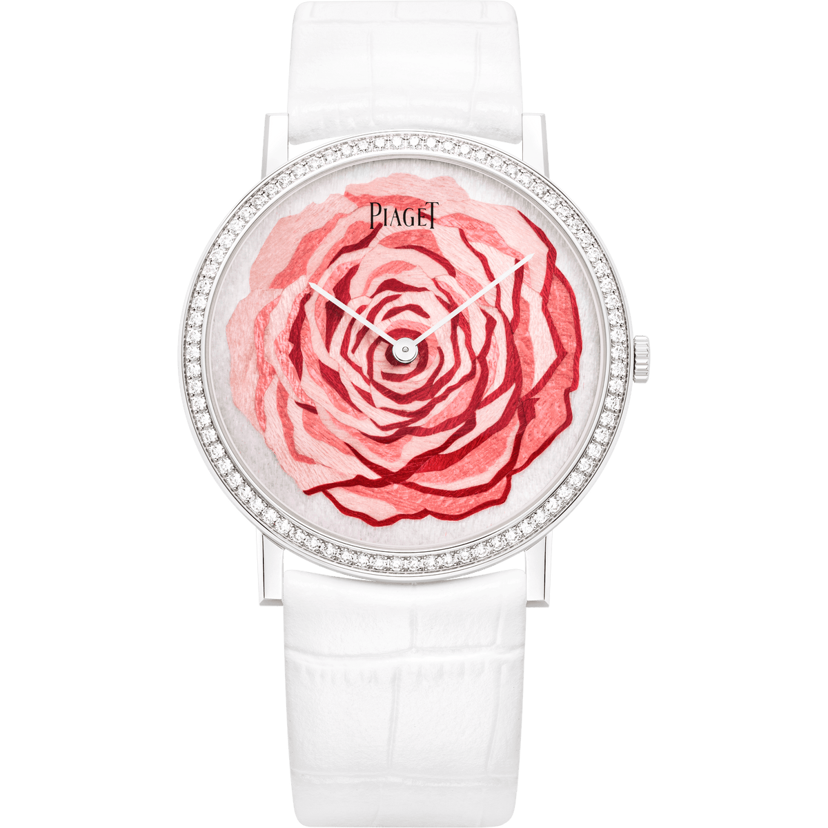 Piaget Altiplano Rose watch 38 mm Pink Dial with Diamonds 18K White Gold   Strap G0A41209 - WATCHXNYC