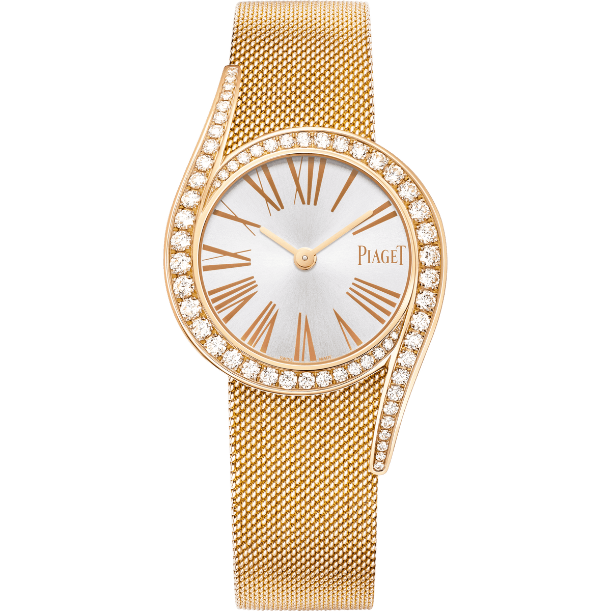 Piaget Limelight Gala watch 26 mm Silver Dial with Diamonds 18k Rose Gold Bracelet G0A42213 - WATCHXNYC