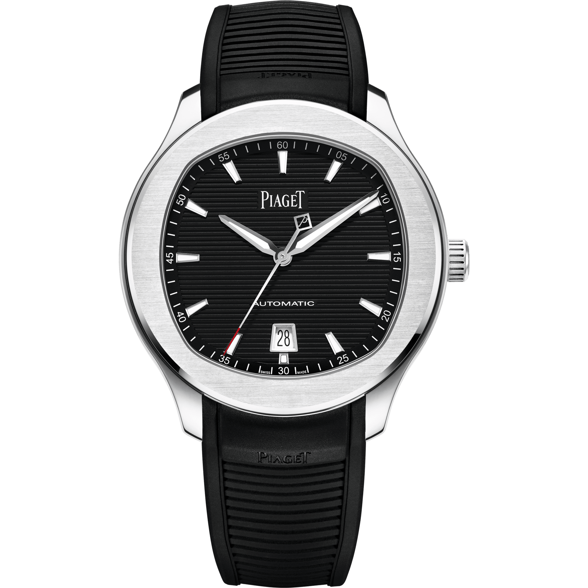 Piaget Piaget Polo Date watch 42 mm Black Dial Stainless Steel Rubber Strap G0A47014 - WATCHXNYC