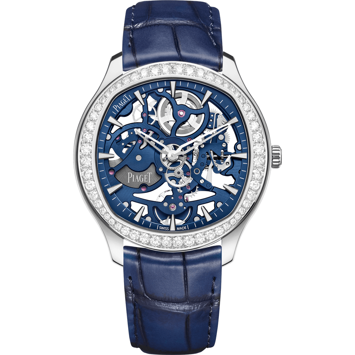 Piaget Piaget Polo Skeleton watch 42 mm Blue Dial with Diamonds 18K White Gold   Strap G0A46010 - WATCHXNYC