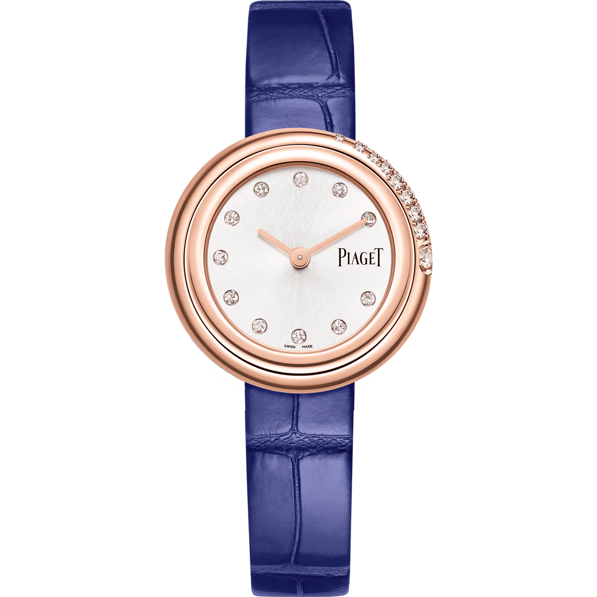Piaget Possession watch 29 mm Silver Dial with Diamonds 18k Rose Gold   Strap G0A45062 - WATCHXNYC