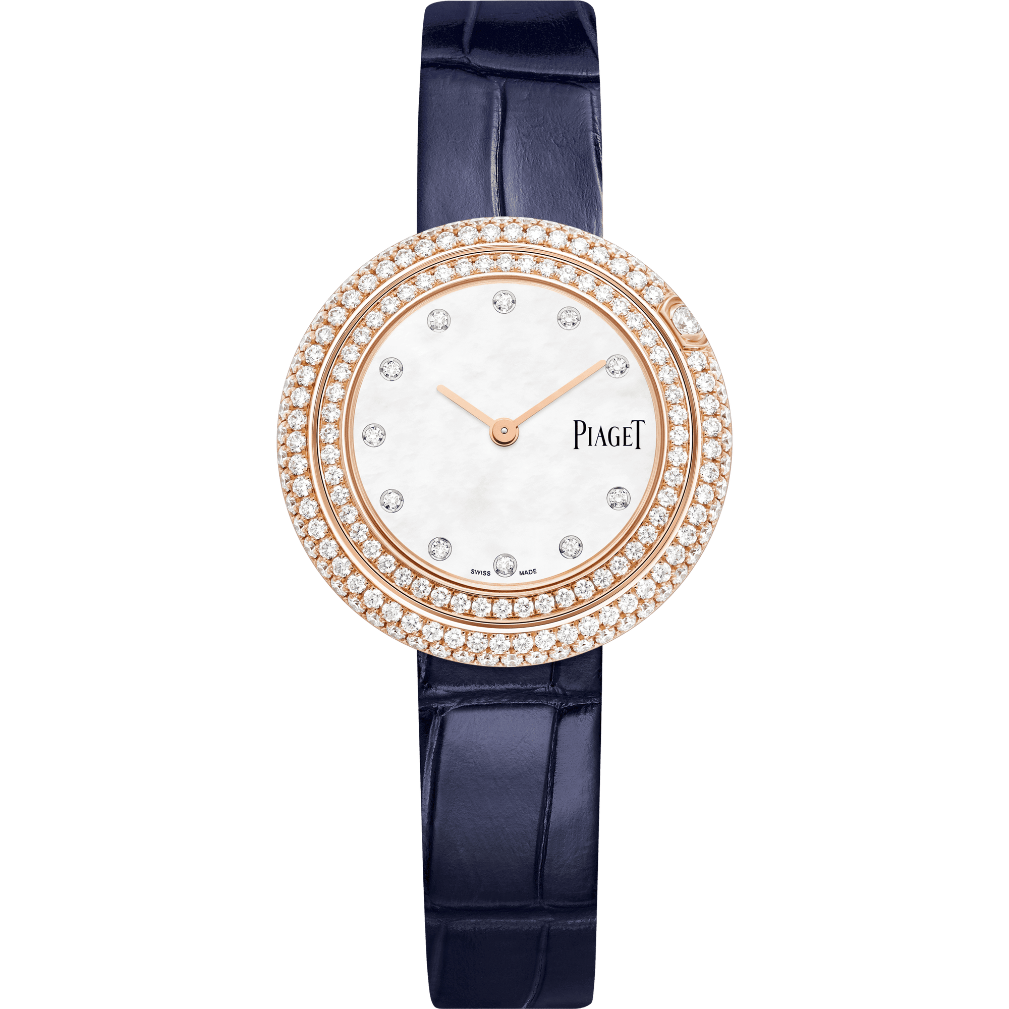 Piaget Possession watch 29 mm White Dial with Diamonds 18k Rose Gold   Strap G0A46063 - WATCHXNYC