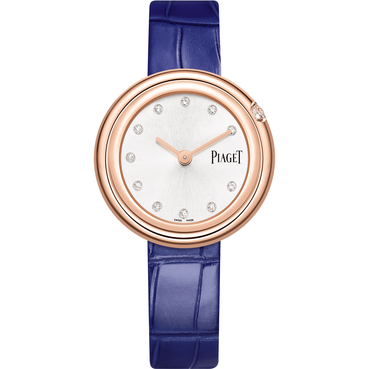 Piaget Possession watch 34 mm Silver Dial with Diamonds 18k Rose Gold   Strap G0A44091 - WATCHXNYC