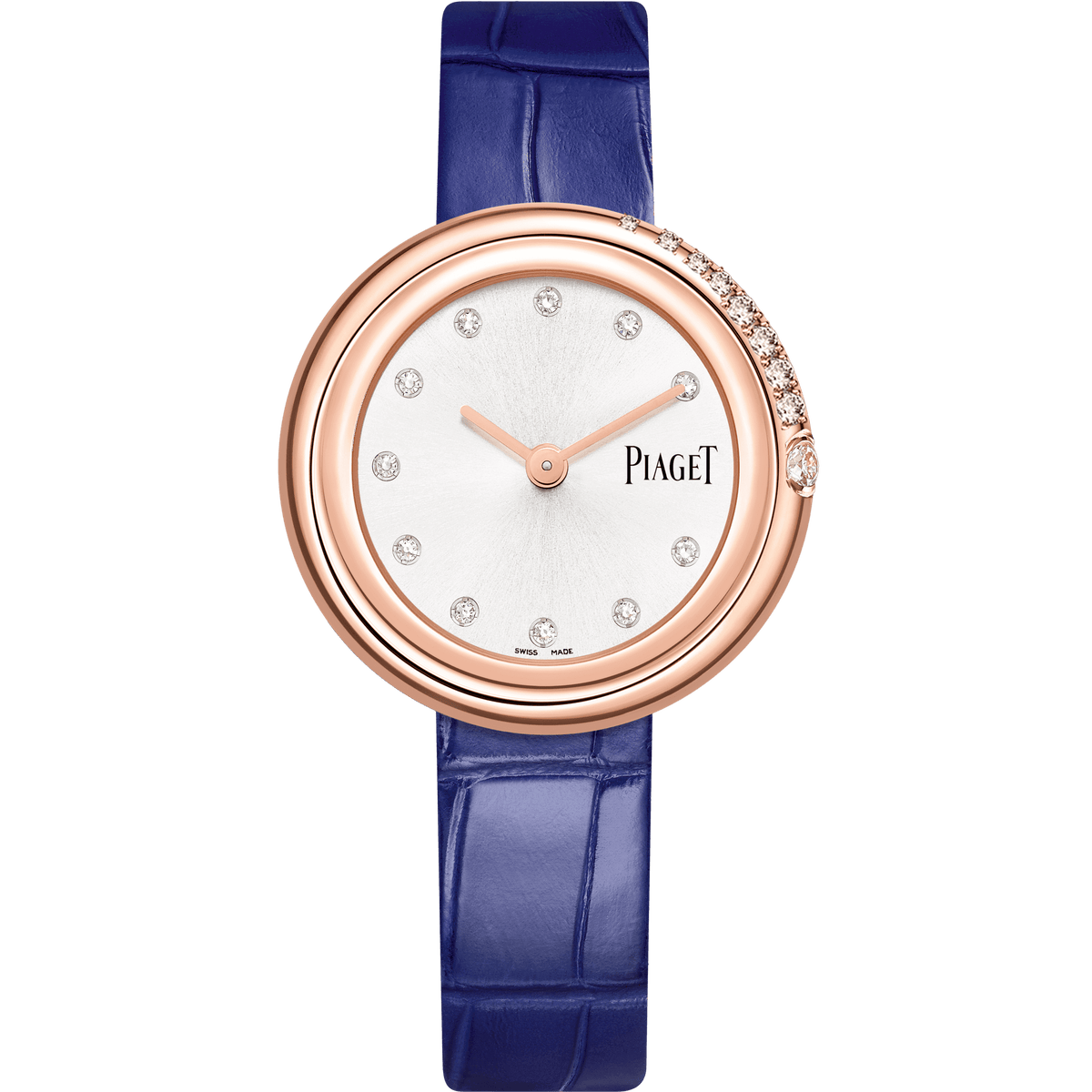 Piaget Possession watch 34 mm Silver Dial with Diamonds 18k Rose Gold   Strap G0A45072 - WATCHXNYC