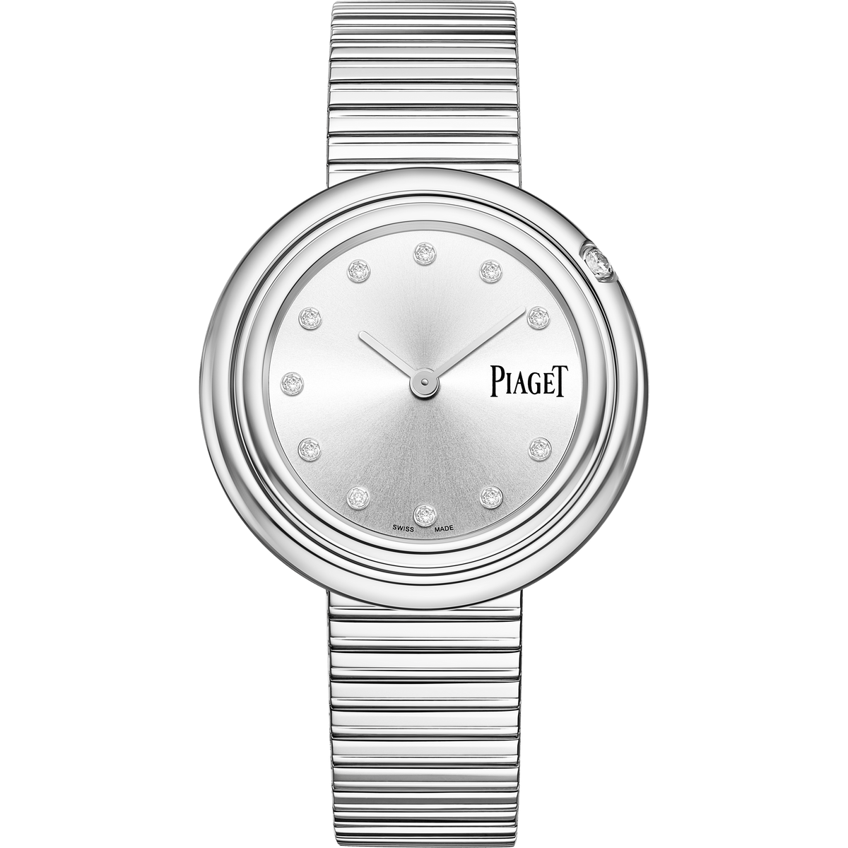 Piaget Possession watch 34 mm Silver Dial with Diamonds Stainless Steel Bracelet G0A48390 - WATCHXNYC