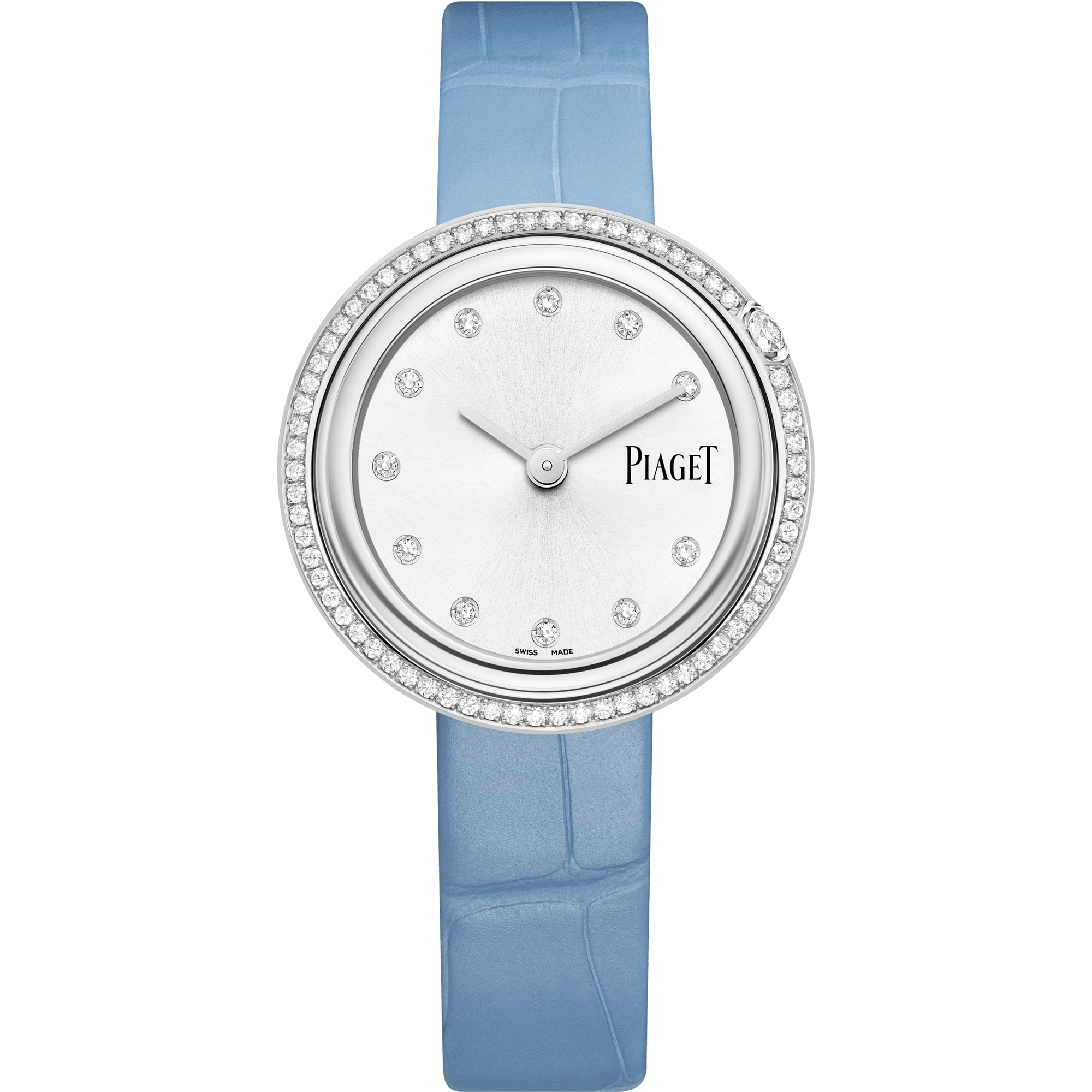Piaget Possession watch 34 mm Silver Dial with Diamonds Stainless Steel   Strap G0A48090 - WATCHXNYC