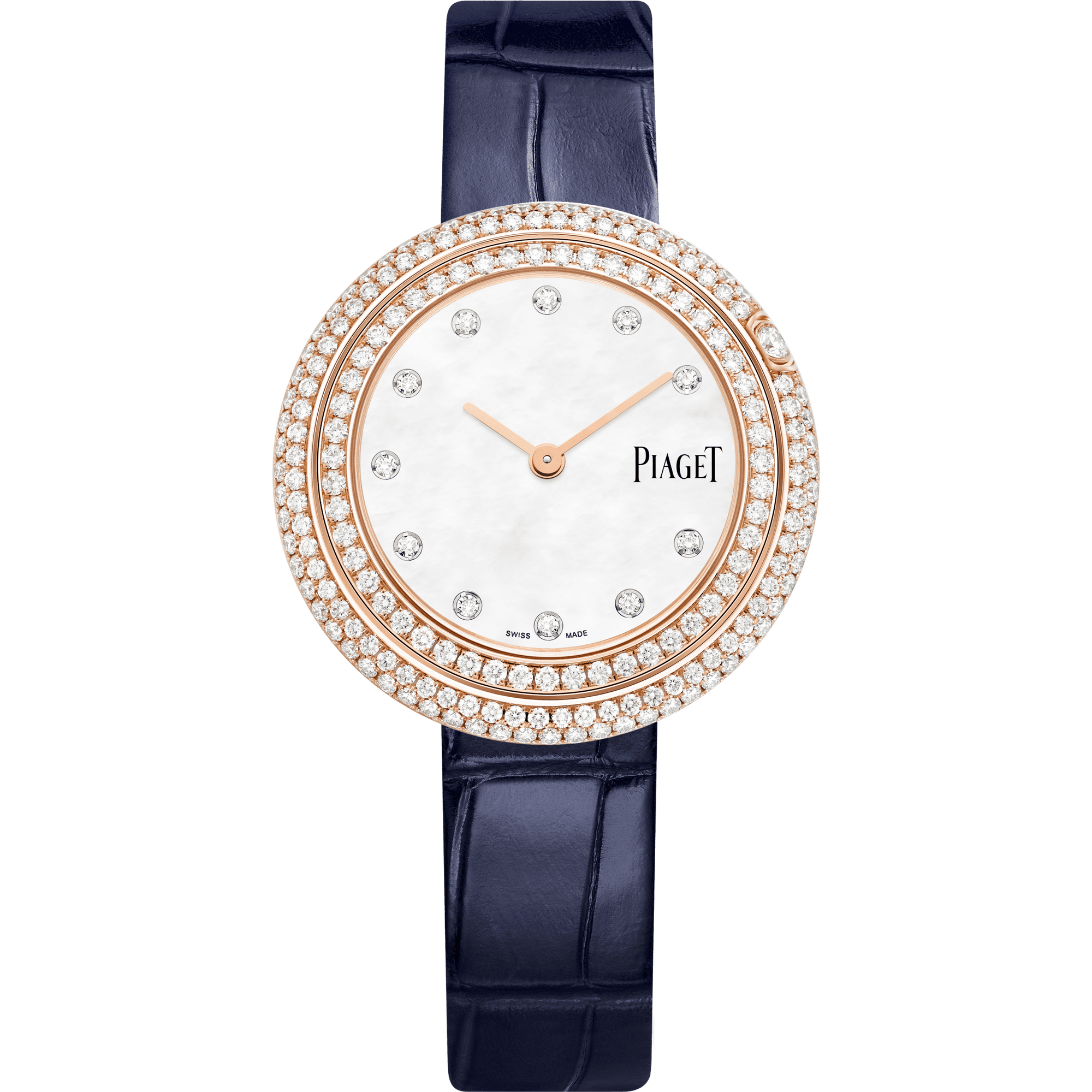 Piaget Possession watch 34 mm White Dial with Diamonds 18k Rose Gold   Strap G0A46073 - WATCHXNYC