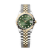 Rolex Datejust 31 mm Olive Green Set With Diamonds Dial Oystersteel and 18k Yellow Gold Jubilee Bracelet 278343rbr-0030
