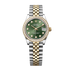 Rolex Datejust 31 mm Olive Green Set With Diamonds Dial Oystersteel and 18k Yellow Gold Jubilee Bracelet 278383rbr-0030