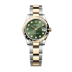 Rolex Datejust 31 mm Olive Green Set With Diamonds Dial Oystersteel and 18k Yellow Gold Oyster Bracelet 278343rbr-0029