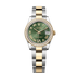 Rolex Datejust 31 mm Olive Green Set With Diamonds Dial Oystersteel and 18k Yellow Gold Oyster Bracelet 278383rbr-0015