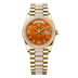 Rolex Day-Date 36 mm Carnelian Set With Diamonds Dial 18k Yellow Gold President Bracelet 128348rbr-0050