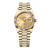 Rolex Day-Date 36 mm Champagne-Colour Dial 18k Yellow Gold President Bracelet with Diamonds 128238-0046