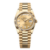 Rolex Day-Date 36 mm Champagne-Colour Set With Diamonds Dial 18k Yellow Gold President Bracelet 128238-0008