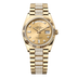 Rolex Day-Date 36 mm Champagne-Colour Set With Diamonds Dial 18k Yellow Gold President Bracelet 128238-0026