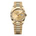 Rolex Day-Date 36 mm Champagne-Colour Set With Diamonds Dial 18k Yellow Gold President Bracelet 128238-0132