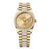 Rolex Day-Date 36 mm Champagne-Colour Set With Diamonds Dial 18k Yellow Gold President Bracelet 128348rbr-0081