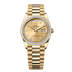 Rolex Day-Date 36 mm Champagne-Colour Set With Diamonds Dial 18k Yellow Gold President Bracelet 128398tbr-0037