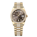 Rolex Day-Date 36 mm Dark Grey Set With Diamonds Dial 18k Yellow Gold President Bracelet 128348rbr-0007