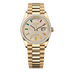Rolex Day-Date 36 mm Diamond-Paved Dial 18k Yellow Gold President Bracelet 128398tbr-0012