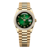 Rolex Day-Date 36 mm Green Ombré Dial with Diamonds 18k Yellow Gold President Bracelet 128398tbr-0028