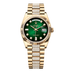 Rolex Day-Date 36 mm Green Ombre? Set With Diamonds Dial 18k Yellow Gold President Bracelet 128238-0070