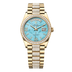 Rolex Day-Date 36 mm Turquoise Set With Diamonds Dial 18k Yellow Gold President Bracelet 128348rbr-0038