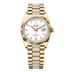 Rolex Day-Date 36 mm White Dial 18k Yellow Gold President Bracelet with Diamonds 128238-0082