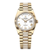 Rolex Day-Date 36 mm White Dial 18k Yellow Gold President Bracelet with Diamonds 128238-0114
