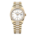 Rolex Day-Date 36 mm White Dial with Diamonds 18k Yellow Gold President Bracelet 128348rbr-0048