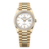 Rolex Day-Date 36 mm White Dial with Diamonds 18k Yellow Gold President Bracelet 128398tbr-0016