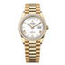 Rolex Day-Date 36 mm White Dial with Diamonds 18k Yellow Gold President Bracelet 128398tbr-0026