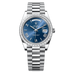 Rolex Day-Date 40 mm Bright Blue Dial with Diamonds Platinum President Bracelet 228396tbr-0026