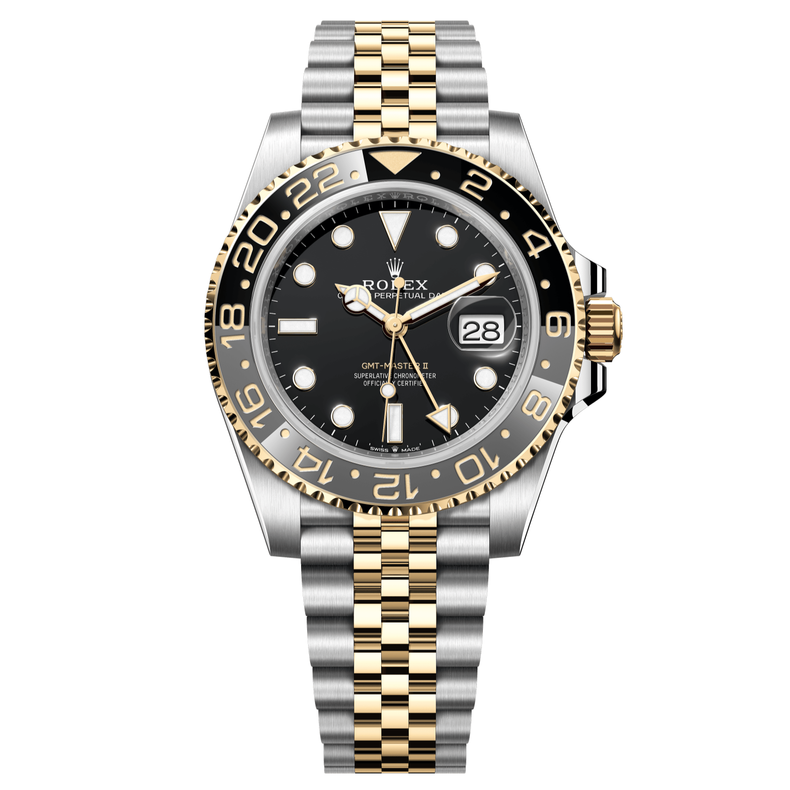 Rolex GMT-Master II 40 mm Black Dial Oystersteel and 18k Yellow Gold Jubilee Bracelet 126713grnr-0001 - WATCHXNYC