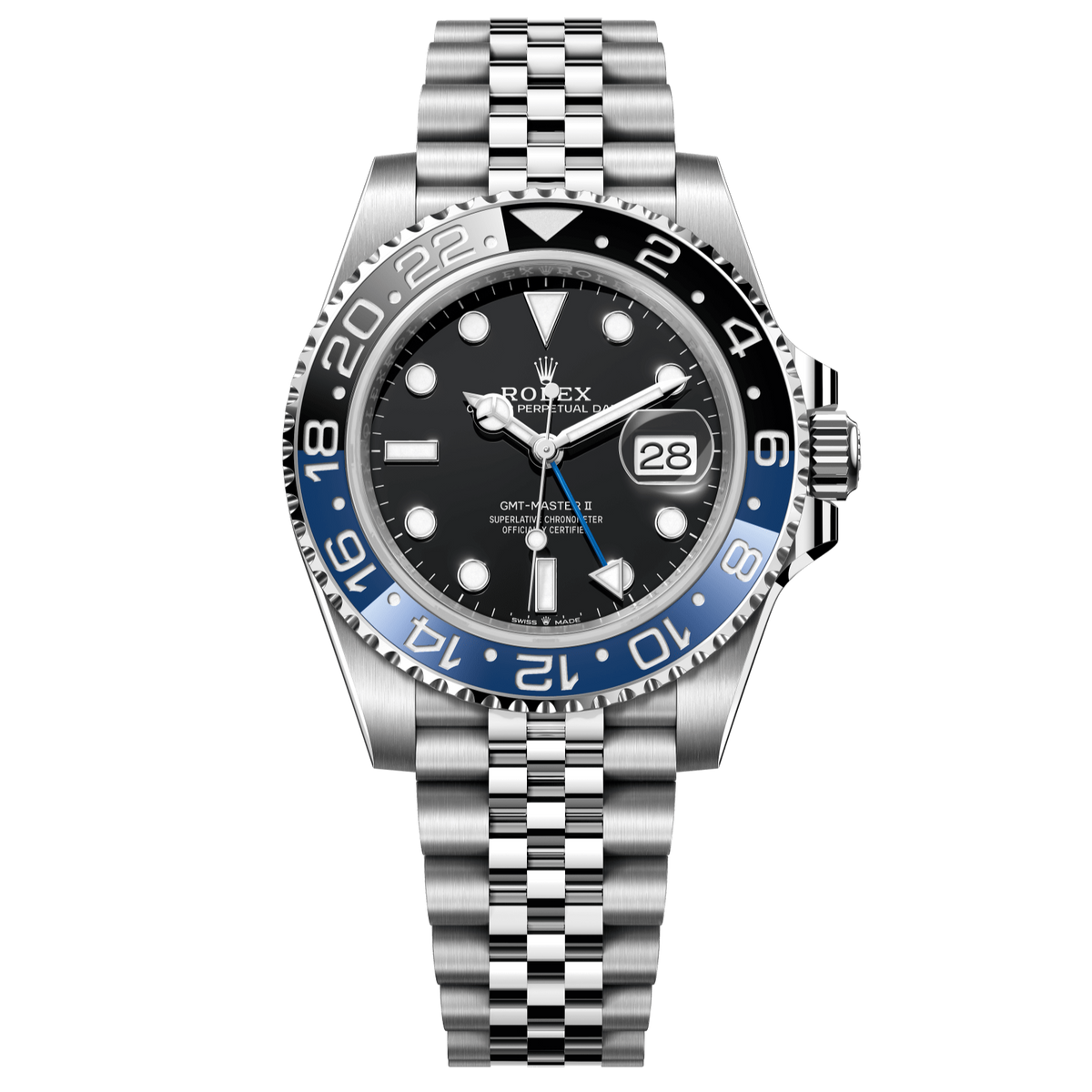 Rolex GMT-Master II Batgirl 40 mm Black Dial Oystersteel Jubilee Bracelet 126710blnr-0002 - WATCHXNYC