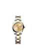 Rolex Lady-Datejust 28 mm Champagne-Colour Set With Diamonds Dial 18 kt Yellow Gold Oyster Bracelet 279163-0021